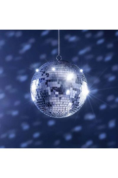 divendi-ro Disco ball, decorative globe, diameter 25cm, silver