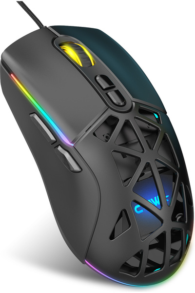 Claw's Nexus X1 12800 Dpi Reflex Örgü Kablolu & Değiştirilebilir Kapaklı Gaming Mouse - Siyah