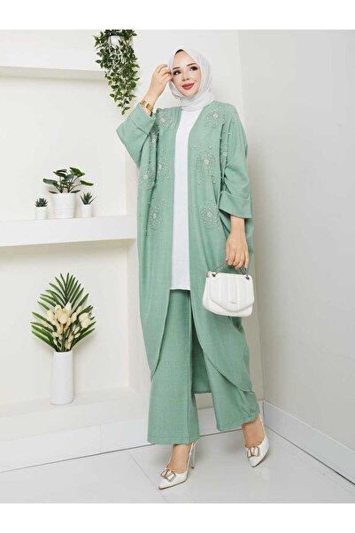 SHİROSA Σετ κιμονό με λουλούδια και χάντρες