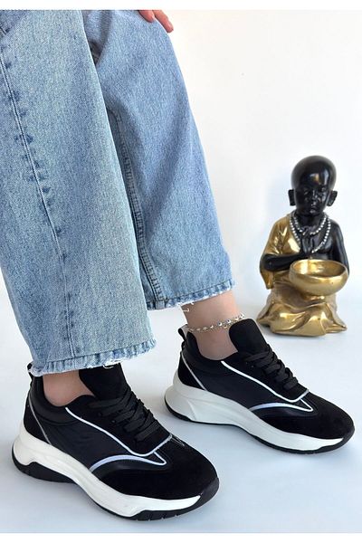Zerenyus Lemda Premium Black Suede Lace-Up Sneakers