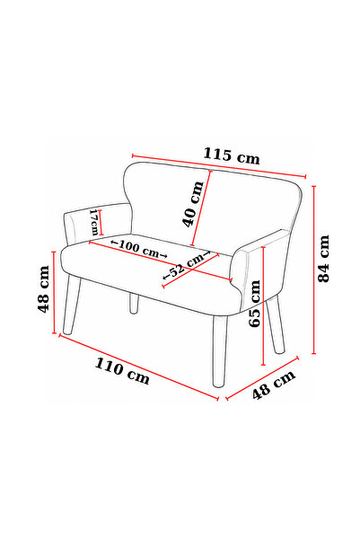 Azra Mobilya Krem Deri Chester Tarz Koltuk Takımı Modern Tasarım, Dayanıklı Ahşap Ayaklı Oturma Grubu (2+1+1)
