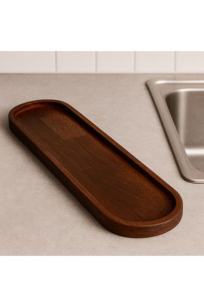 Rabo Craft Wooden Oval Tray 40 cm - 100% Natural Solid Pine Wood