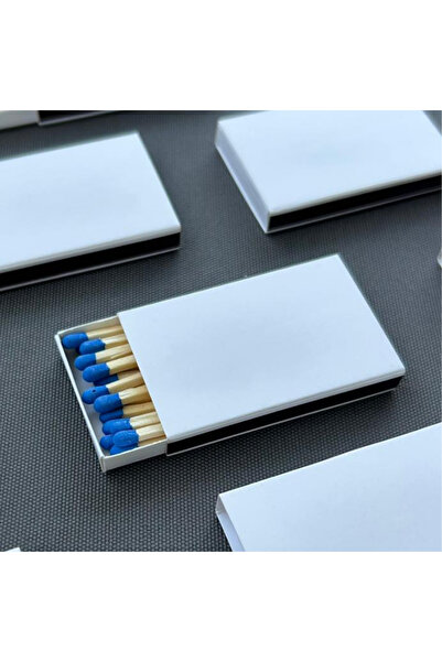 CandleLab Özel Tasarımlarınız için Baskısız Kibrit Kutusu 10lu - Mavi Uç