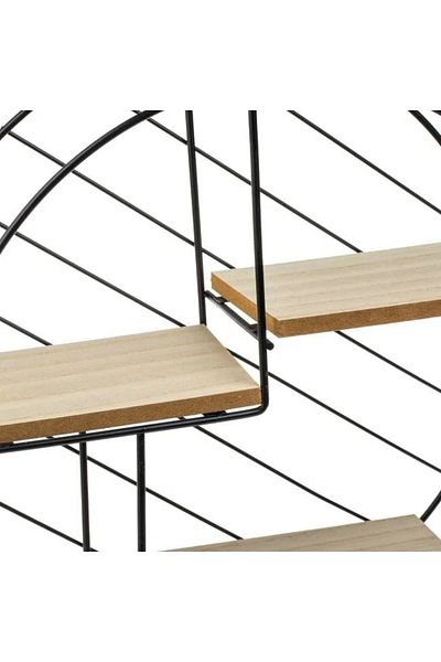 divendi-ro Round Decorative Shelf with 3 Levels in Wood, metal, 30x9 cm