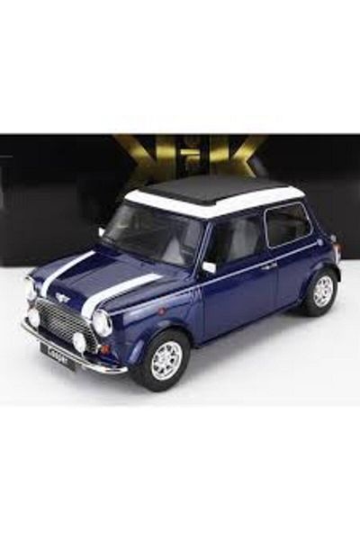 KK Scale Mini Cooper Blue/White Sunroof with Left-Hand Drive - 1/12 KK-Scale