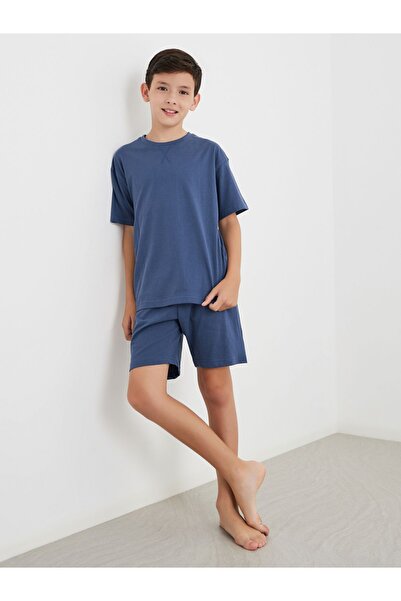 Styli Solid Cotton T-Shirt and Shorts Set