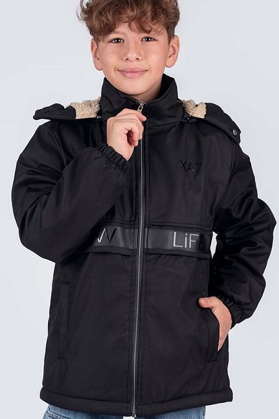 Pina Kids Boy's Removable Hood New Life Printed Winter Coat Km7361
