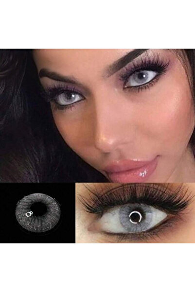 OEM Lentile de contact colorate gri, gri ponei, 365 de purtări, cosmetice, fără dioptrii