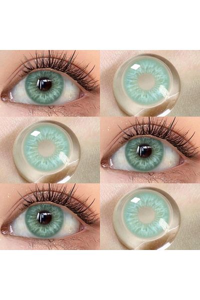 OEM Colored contact lenses Light Green, 365 Wears, Cosmetic, No Diopters