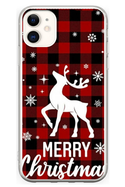 Atlas Husa personalizata pentru Apple iPhone 11, model Merry Christmas Reinde...