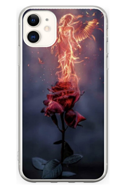 Atlas Husa personalizata pentru Apple iPhone 12 Mini, model Fire Rose, S1D1M0158