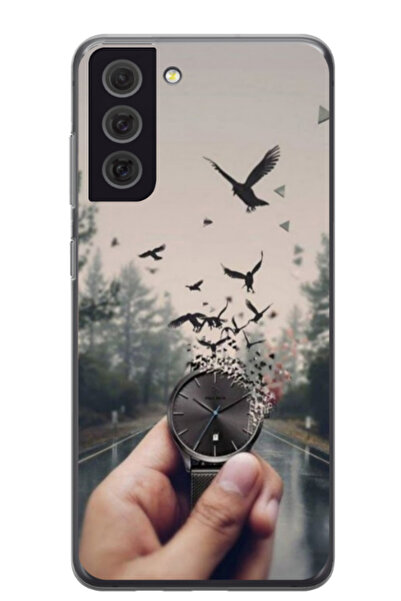 Atlas Εξατομικευμένη θήκη για Samsung Galaxy S21, μοντέλο Time Flies #2, S1D1...