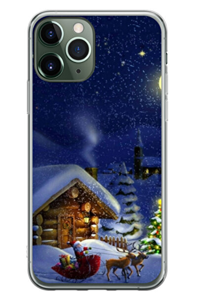 Atlas Husa personalizata pentru Apple iPhone 11 Pro, model Christmas Cottage,...