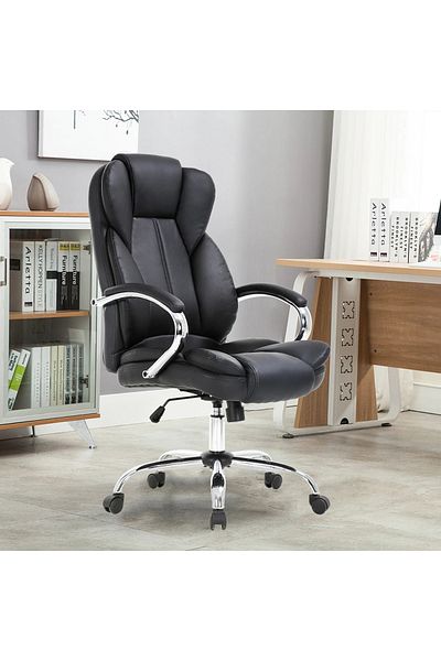 Generic Luxury office chair made of high quality leather, comfortable office chair black