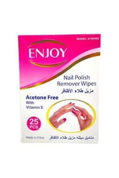 Enjoy Nail Polish Remover Wipes with Vitamin E 25s