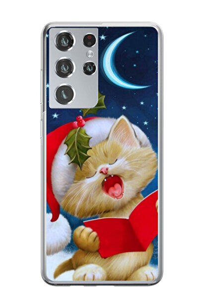 Atlas Εξατομικευμένη θήκη για Samsung Galaxy S21 Ultra, μοτίβο Christmas Cat,...