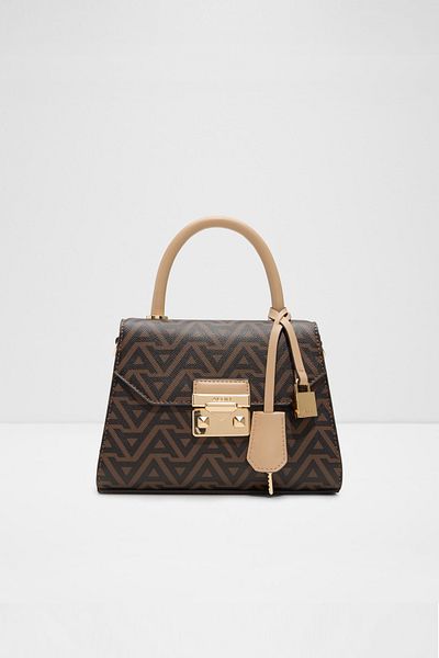 Aldo Crellita - Women's Small Size Brown Bag with Lock Closure