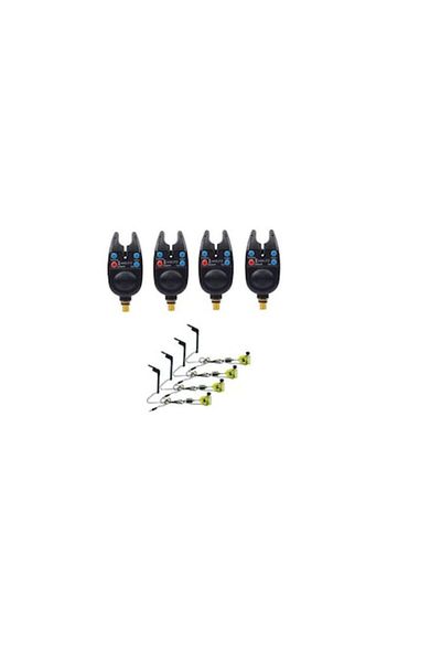Hakuyo Set senzori pescuit cu 4 swingeri verzi mk2 prokarpfishing