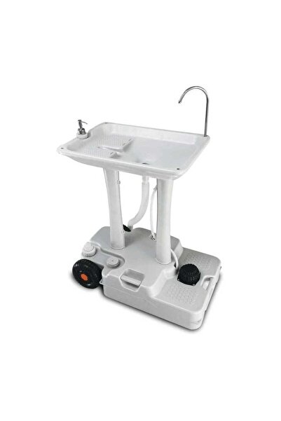 PORVALETTI Tekerlekli Portatif Lavabo 30lt Temiz Su Tanklı