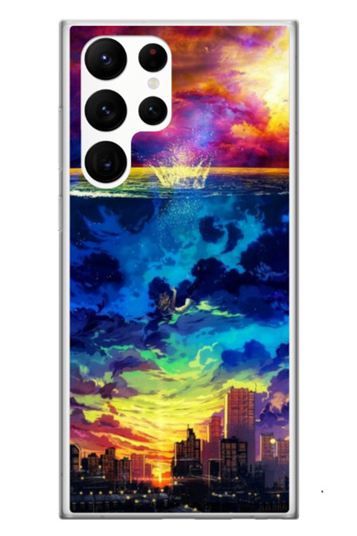 Atlas Προσαρμοσμένη θήκη Samsung Galaxy S24 Ultra, Abstract City, πολύχρωμη, ...
