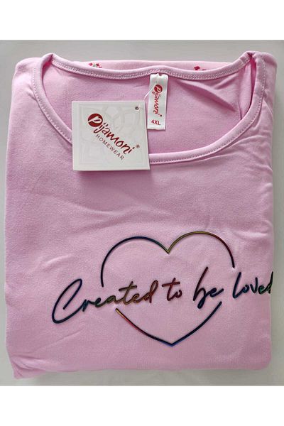 Pijamoni Milan Fabric Plus Size Long-Sleeve Pajamas Set 7666