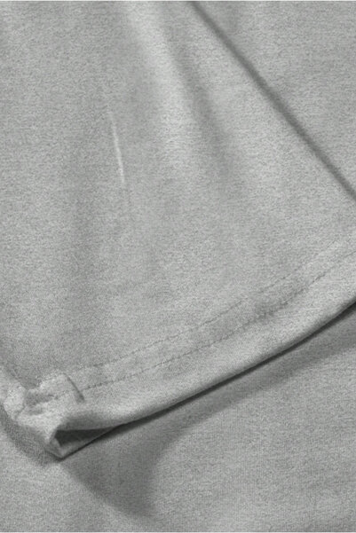 Tarz Cool Ανδρικό μακρυμάνικο μπλουζάκι με λεπτή λαιμόκοψη σε γκρι χρώμα από Lycra