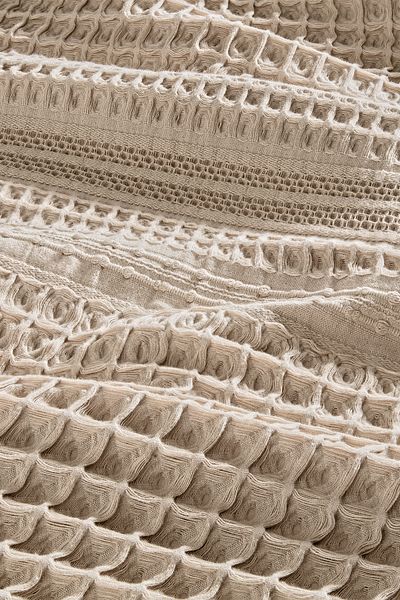 Penelope 100% Cotton Woven Bedspread 240X250 cm Stone - Belinda Series