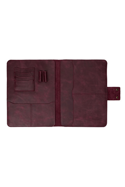 deridense M2 13-14 inch Macbook Pro-air din piele naturală Crazy Leather Organizator Servietă Husă pentru tabletă