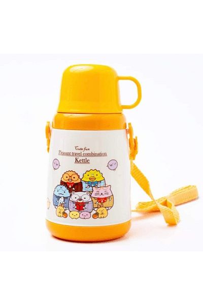 Generic Water bottle with a cup in a child-friendly design, suitable for school and outings