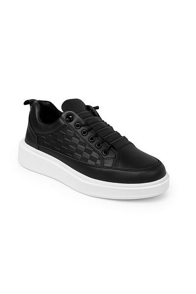 Nstil Casual Men's Sports Shoes Lace-Up Stitching Detail Lightweight Thick High Sole Sneaker