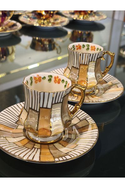 P&ORA PREMIUM KITCHEN PRODUCTS P&Ora Eldekor 2 Persons Cup Set Honey