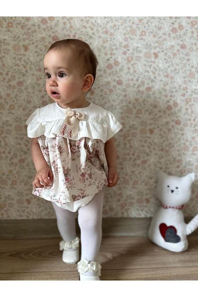 BabyDia Shirt Lace Detailed Suit