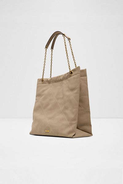 Aldo Morgane - Women's Beige Chain Handle Magnet Closure Medium Size Bag
