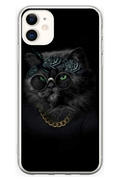 Atlas Husa personalizata pentru Apple iPhone 12 Mini, model Black Cat #4, S1D...