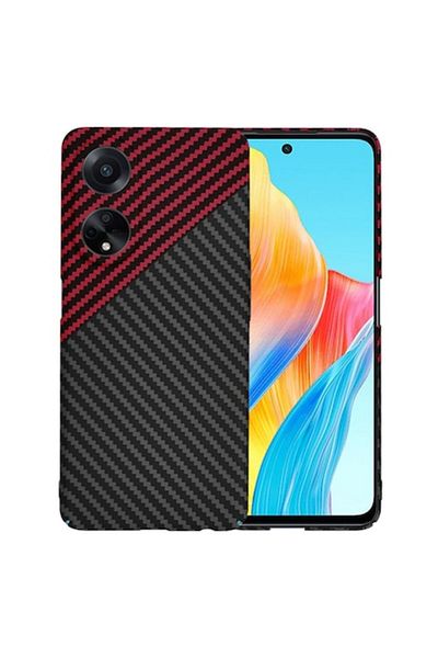 Tim High Protection Case for Oppo A98 5G, Timacondesign, V35, Hard Plastic, Elegant Ruby Vortex
