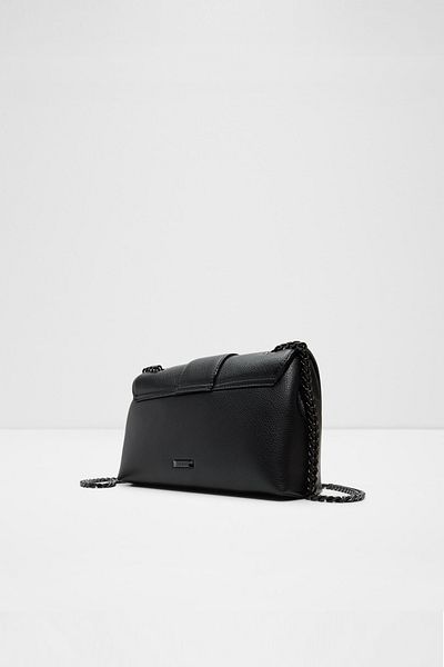 Aldo Ccharlicarry - Women's Chain Handle Magnet Closure Medium Size Black Crossbody Bag