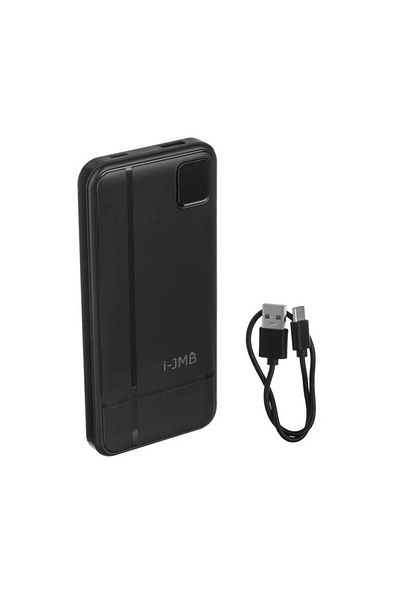 divendi-ro Powerbank 22.5W, with Display, 2 Charging Cables, 7x1.3x14.5cm, black