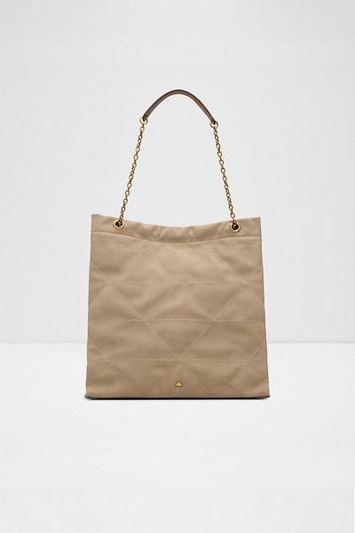 Aldo Morgane - Women's Beige Chain Handle Magnet Closure Medium Size Bag