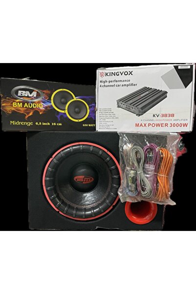FTH SOUND 30 CM 1400W SUBWOOFER BAS 16 CM MİDRANGE 650 WATT 3000W 4 KANAL AMF...
