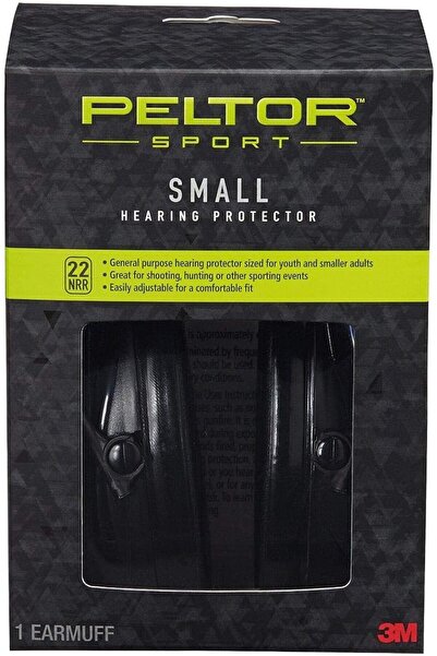 Peltor واقي أذن رياضي صغير، أسود