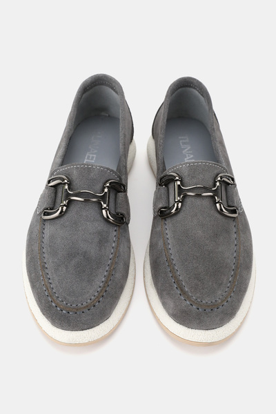 TUNAELLİ ЖІНОЧІ СІРІ СУКНЯНІ ЧЕРЕВИКИ З ПРИКЛАДКОЮ, 36-41 РОЗМІР