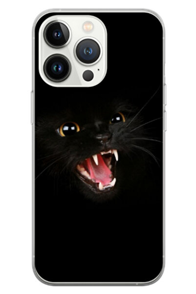 Atlas Husa personalizata HQ Print pentru Apple iPhone 15 Pro Max, Black Cat #...