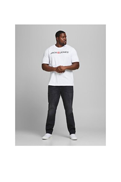 Jack & Jones Μπλουζάκι με λογότυπο και λαιμόκοψη ποδηλάτου - Υπερμεγέθη