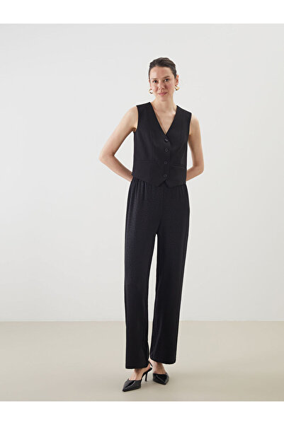 LC Waikiki Rmz Gi̇yi̇m Farkiyla Women's Embroidered Trousers with Waist Cord