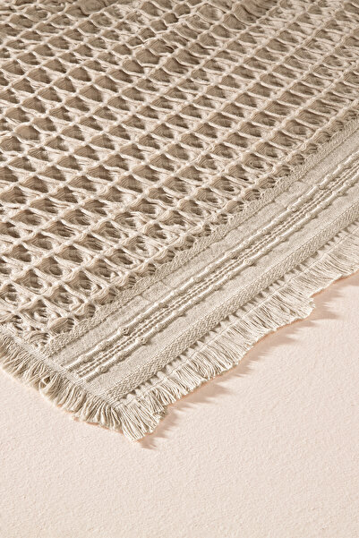 Penelope %100 Pamuk Dokuma Yatak Örtüsü 240x250 cm Taş - Belinda Serisi