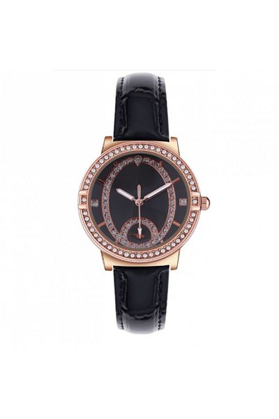 Skymag Ceas dama elegant cu pietricele pe cadran, curea piele ecologica, quartz