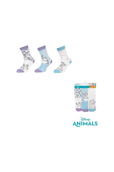 Disney Set of 3 pairs of children's socks, multicolor, Animals,