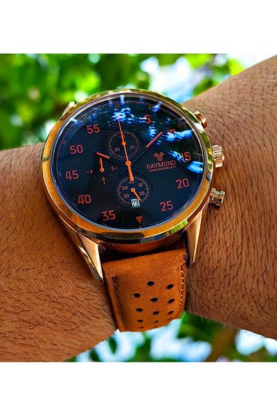 Raymond Suede Cord Men's Wristwatch