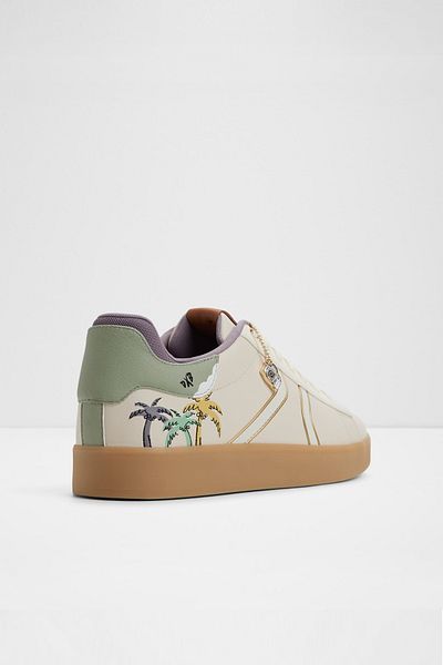 Aldo Dinasami03 - Men's White Palm Pattern Sneaker
