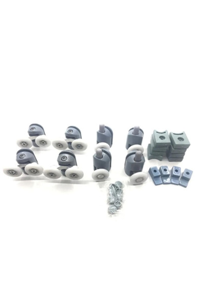 AYRINTISHOP Duşakabin Tekerleği 8 li Set GRI 24mm